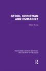 Image for Stoic, Christian and Humanist