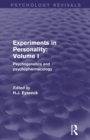 Image for Experiments in personalityVolume 1,: Psychogenetics and psychopharmacology