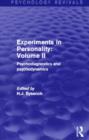 Image for Experiments in Personality: Volume 2 : Psychodiagnostics and Psychodynamics