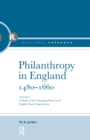 Image for Philanthropy in England, 1480 - 1660 : A study of the Changing Patterns of English Social Aspirations