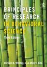 Image for Principles of Research in Behavioral Science