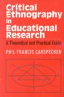 Image for Critical Ethnography in Educational Research