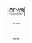 Image for Taking back our lives  : a call to action for the feminist movement