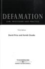 Image for Defamation  : law, procedure &amp; practice