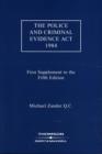 Image for The Police and Criminal Evidence Act 1984: (1st supplement to the fifth edition)