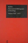 Image for IBSS: Sociology: 1975 Vol 25