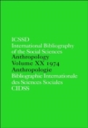 Image for IBSS: Anthropology: 1974 Vol 20