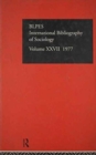 Image for IBSS: Sociology: 1977 Vol 27