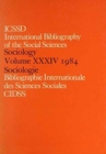 Image for IBSS: Sociology: 1984 Vol 34