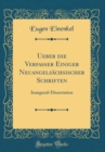 Image for Ueber die Verfasser Einiger Neuangelsachsischer Schriften: Inaugural-Dissertation (Classic Reprint)