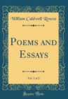 Image for Poems and Essays, Vol. 1 of 2 (Classic Reprint)