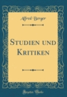 Image for Studien und Kritiken (Classic Reprint)