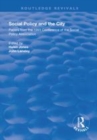 Image for Social policy and the city  : papers from the 1993 Conference of the Social Policy Association