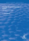 Image for Foreign direct investment in Korea  : the role of the state