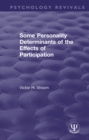 Image for Some personality determinants of the effects of participation