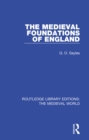 Image for The Medieval Foundations of England