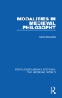 Image for Modalities in medieval philosophy
