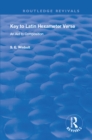 Image for Key to Latin hexameter verse: an aid to composition