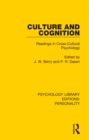 Image for Culture and cognition: readings in cross-cultural psychology