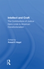 Image for Intellect And Craft: The Contributions Of Justice Hans Linde To American Constitutionalism