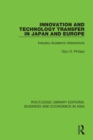 Image for Innovation and technology transfer in Japan and Europe: industry-academic interactions
