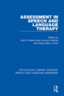 Image for Assessment in speech and language therapy