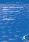 Image for Quantity and Quality in Economic Research: Studies in Applied Business Research: Volume IV
