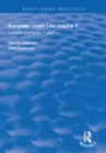 Image for European Union Law: Volume II: Towards a European Polity?