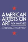 Image for American artists on art: from 1940 to 1980
