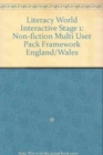 Image for Literacy World Interactive Stage 1: Non-fiction Multi User Pack Framework England/Wales