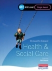 Image for GCE AS Level Health and Social Care Single Award Book (For Edexcel)