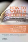 Image for How to Write a Guideline from Start to Finish