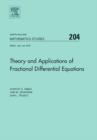 Image for Theory and applications of fractional differential equations