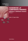 Image for Handbook of corporate finance  : empirical corporate finance