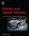 Image for Electric and hybrid vehicles: power sources, models, sustainability, infrastructure and the market