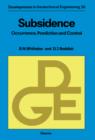 Image for Subsidence: Occurrence, Prediction and Control