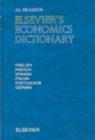 Image for Elsevier&#39;s economics dictionary in English, French, Spanish, Italian, Portuguese and German