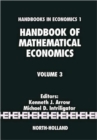 Image for Handbook of Mathematical Economics : Volume 3