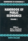 Image for Handbook of Public Economics : Volume 1