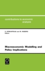 Image for Macroeconomic Modelling and Policy Implications