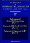 Image for Techniques of Scientific Computing (Part 1) - Solution of Equations in Rn : Volume 3