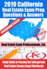 Image for 2019 California Real Estate Exam Prep Questions, Answers &amp; Explanations: Study Guide to Passing the Salesperson Real Estate License Exam Effortlessly