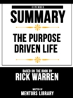 Image for Purpose Driven Life: Extended Summary Based On The Book By Rick Warren