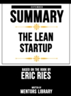Image for Lean Startup: Extended Summary Based On The Book By Eric Ries