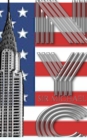 Image for USA American Flag Iconic Chrysler Building New York City Sir Michael Huhn Artist Drawing Journal