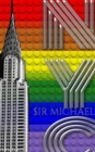 Image for Rainbow pride Flag Iconic Chrysler Building New York City Sir Michael Huhn Artist Drawing Journal