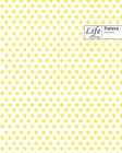 Image for Life By Design Pattern Notebook, Wide Ruled Dotted Lines, 100 Sheets (Large 8 x 10 In) Yellow Cover