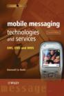 Image for Mobile Messaging Technologies and Services - SMS, EMS and MMS 2e