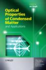 Image for Optical Properties of Condensed Matter and Applications