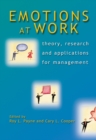 Image for Emotions at work  : theory, research and applications for management